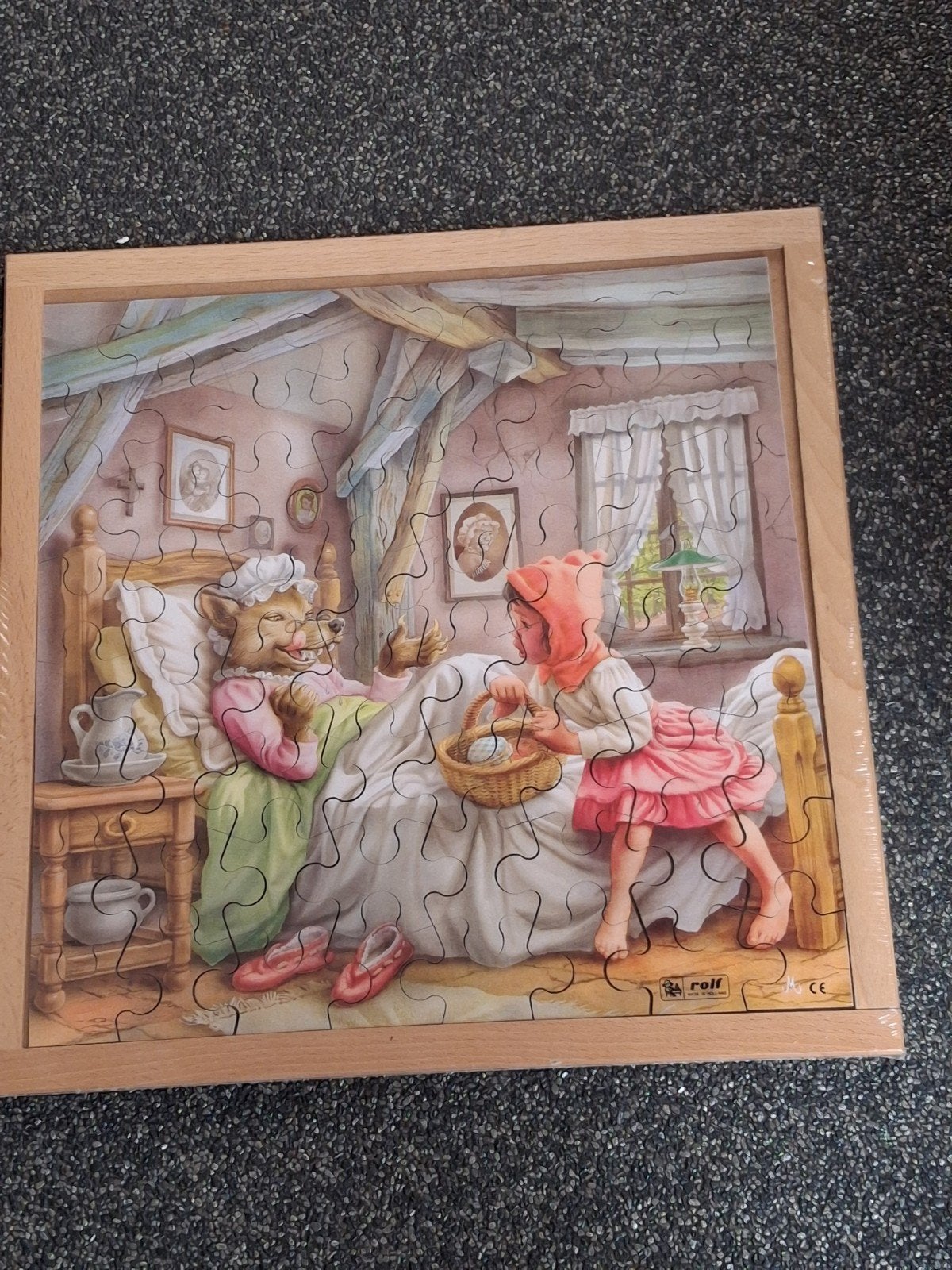 Jaklien rolf grote Houten puzzel 40 x 40 cm 64 stukjes, Ophalen of Verzenden