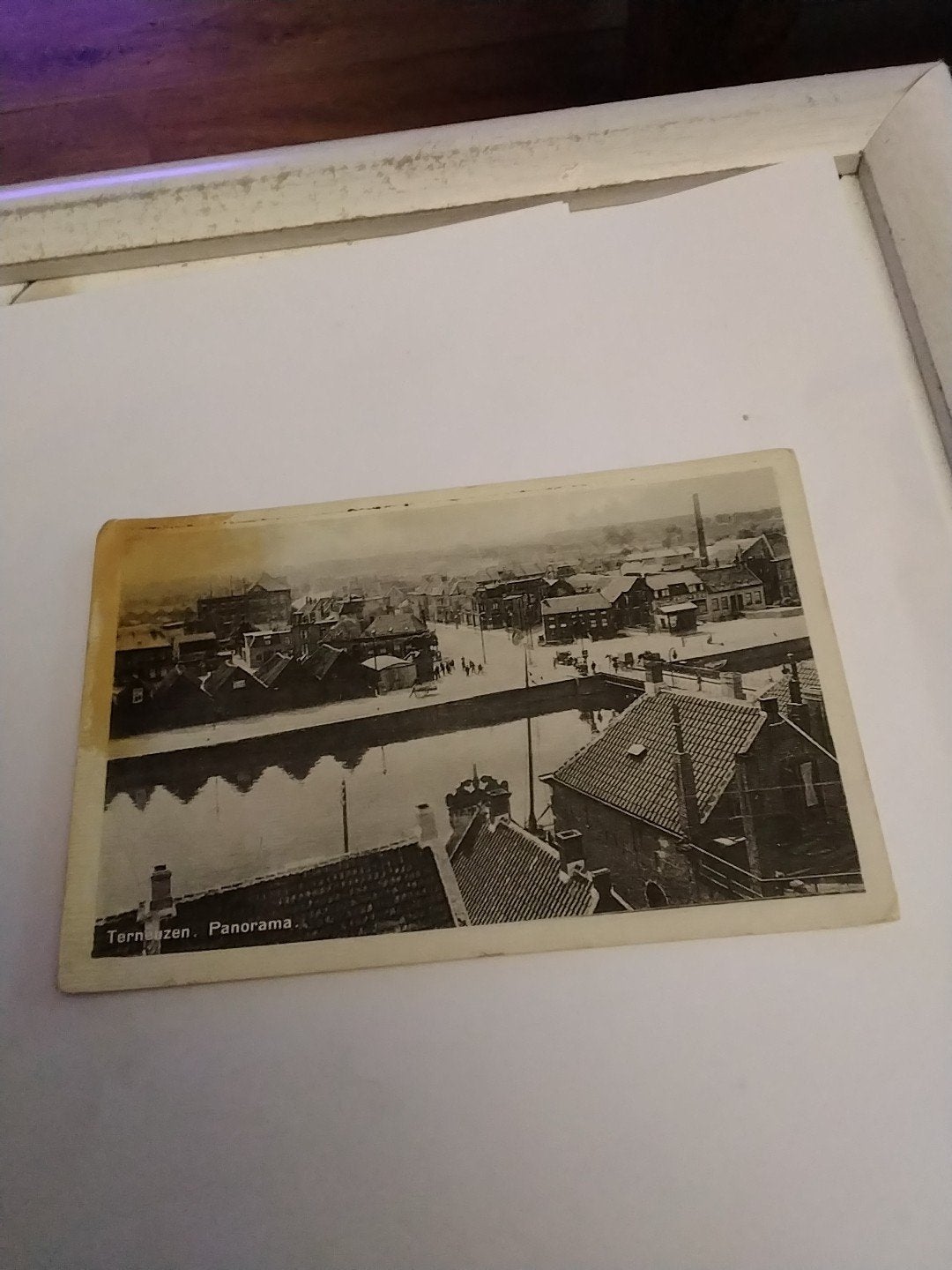 Oude ansichtkaart Terneuzen Panorama,  1937, Ophalen of Verzenden, 1920 tot 1940, Zeeland