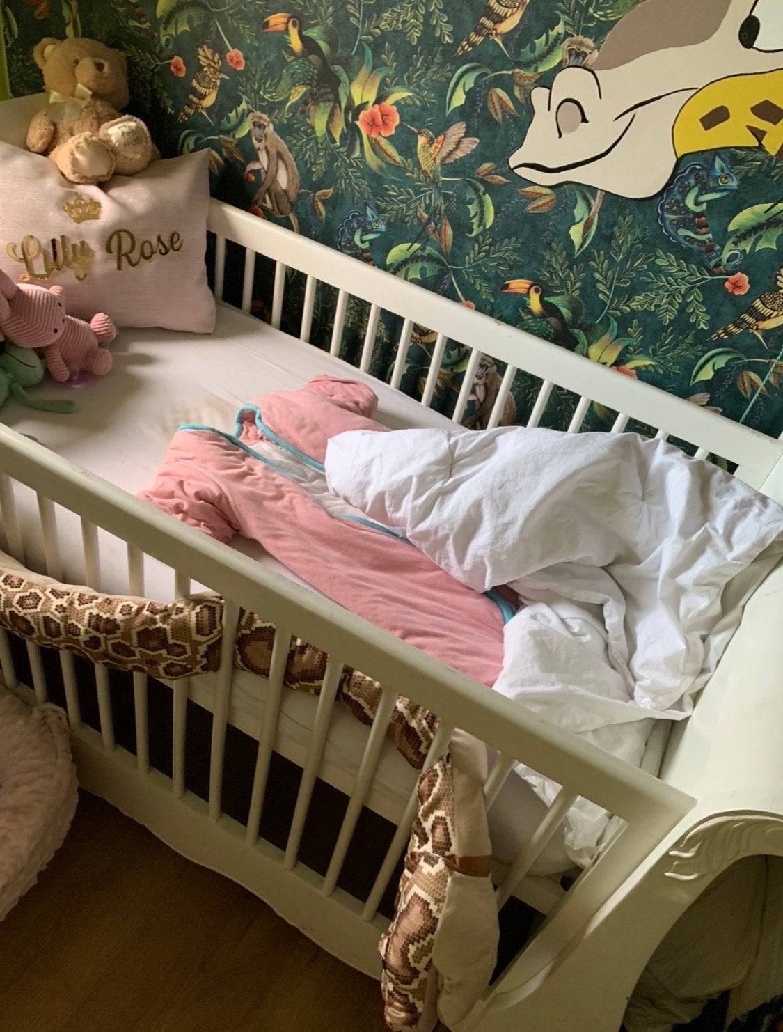 Gratis Peuterbed / Kinderbed / Babybed - Doorgroeibed, Ophalen, Gebruikt, 70 tot 85 cm, 140 tot 160 cm