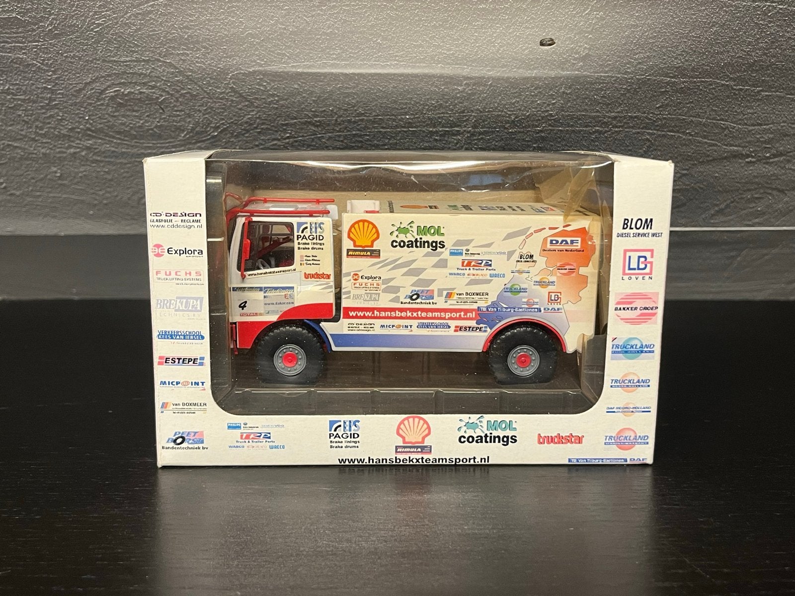 DAF Dakar Truck - Hans Bekx Team Sport 1:43, Ophalen of Verzenden, Zo goed als nieuw, Bus of Vrachtwagen