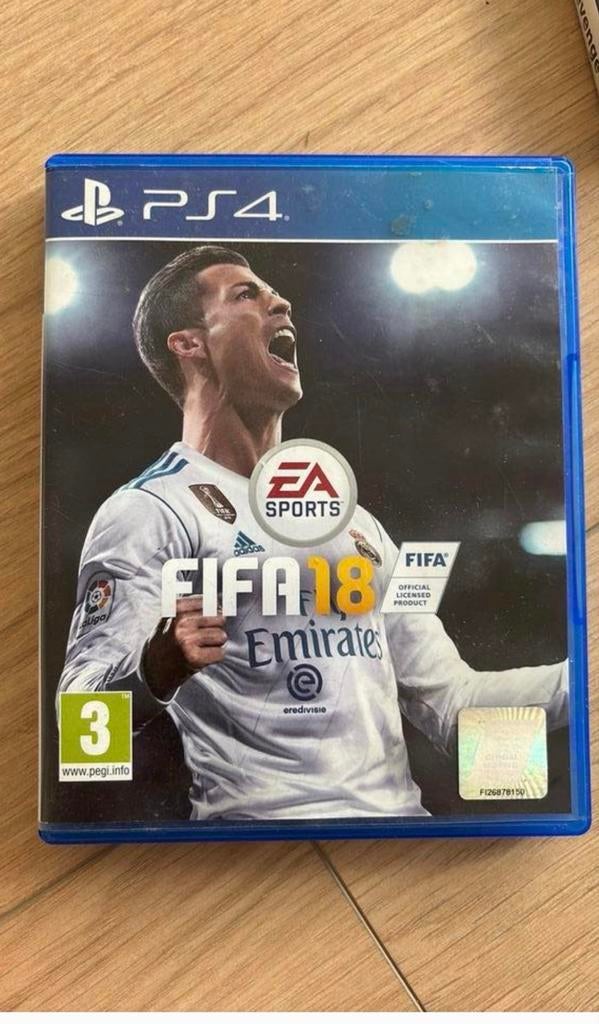 FIFA 18 PS4 - Voetbalgame met Cristiano Ronaldo, Ophalen, Gebruikt, Eén computer, Sport