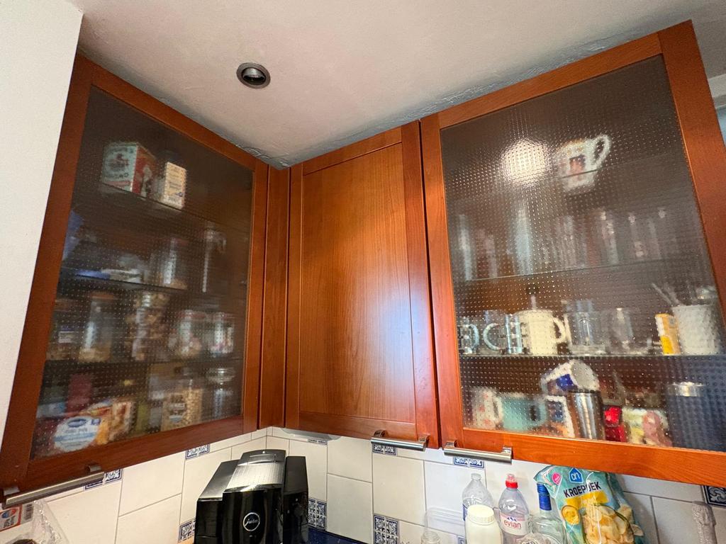 Keuken boven kasten vitrinedeur, Ophalen, Gebruikt, Bruin, 50 tot 100 cm