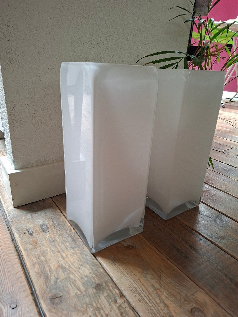 Witte vazen, Ophalen, Wit, 40 cm, Glas