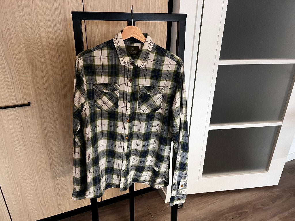 Scotch & Soda Overhemd Maat M Groen Wit Geblokt, Zo goed als nieuw, Halswijdte 39/40 (M), Ophalen of Verzenden, Scotch & Soda