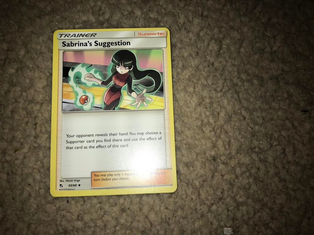 Pokémon kaart Sabrina's Suggestion 65/68, Ophalen of Verzenden, Gebruikt, Losse kaart