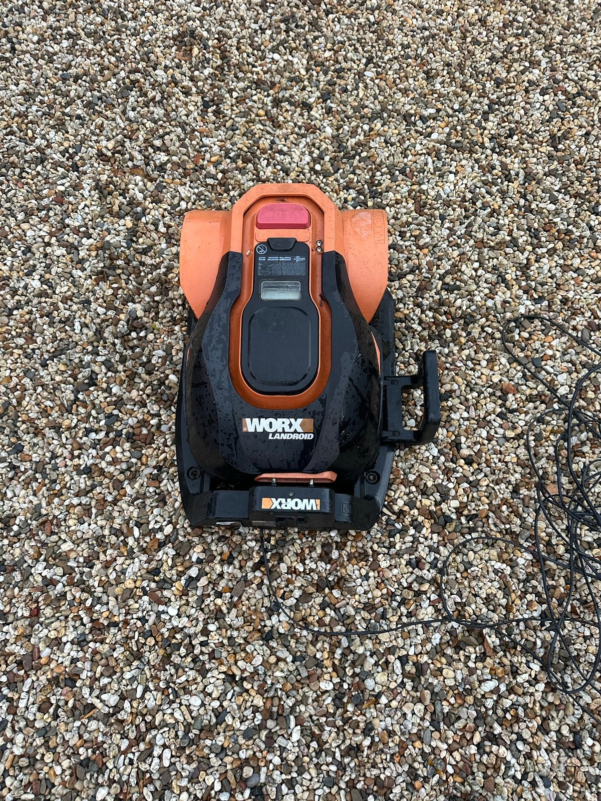 Worx Landroid robotmaaier (lader defect) + grensdraad, Ophalen, Gebruikt, Accu-grasmaaier