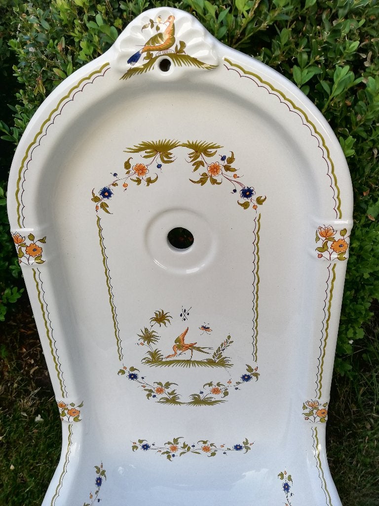 Fonteintje hoge rug, spiegel, zeepbakje, gedecoreerd, Ophalen