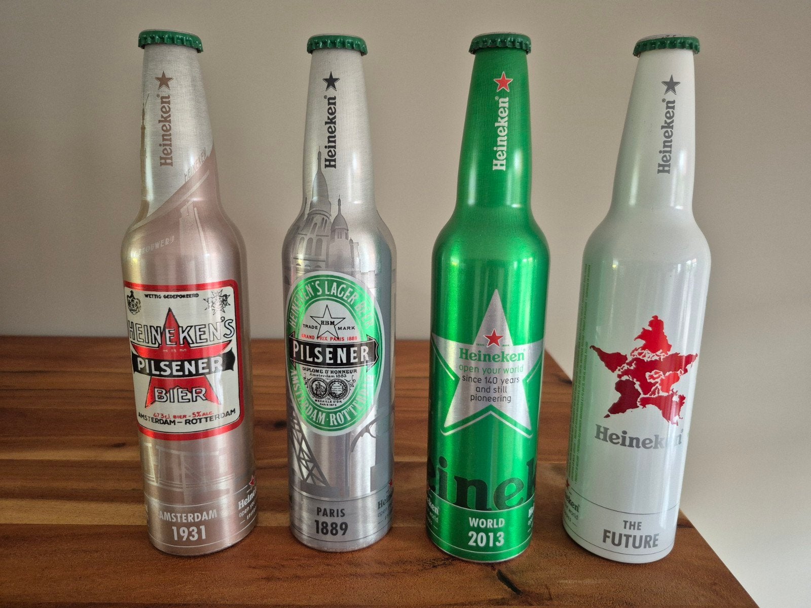 Heineken 140 Jaar Jubileum Aluminium Flessen  ), Ophalen of Verzenden, Nieuw, Overige typen