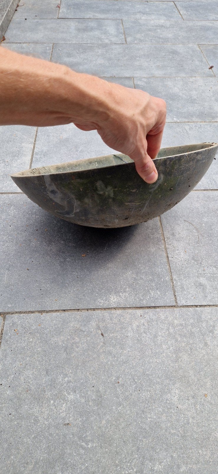 Waterschaal natuursteen wasbak - Ø 45cm, Ophalen, Gebruikt