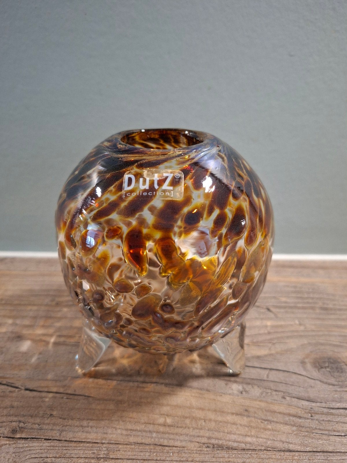 Dutz pantervaasje, Ophalen of Verzenden, Zo goed als nieuw, Bruin, Glas