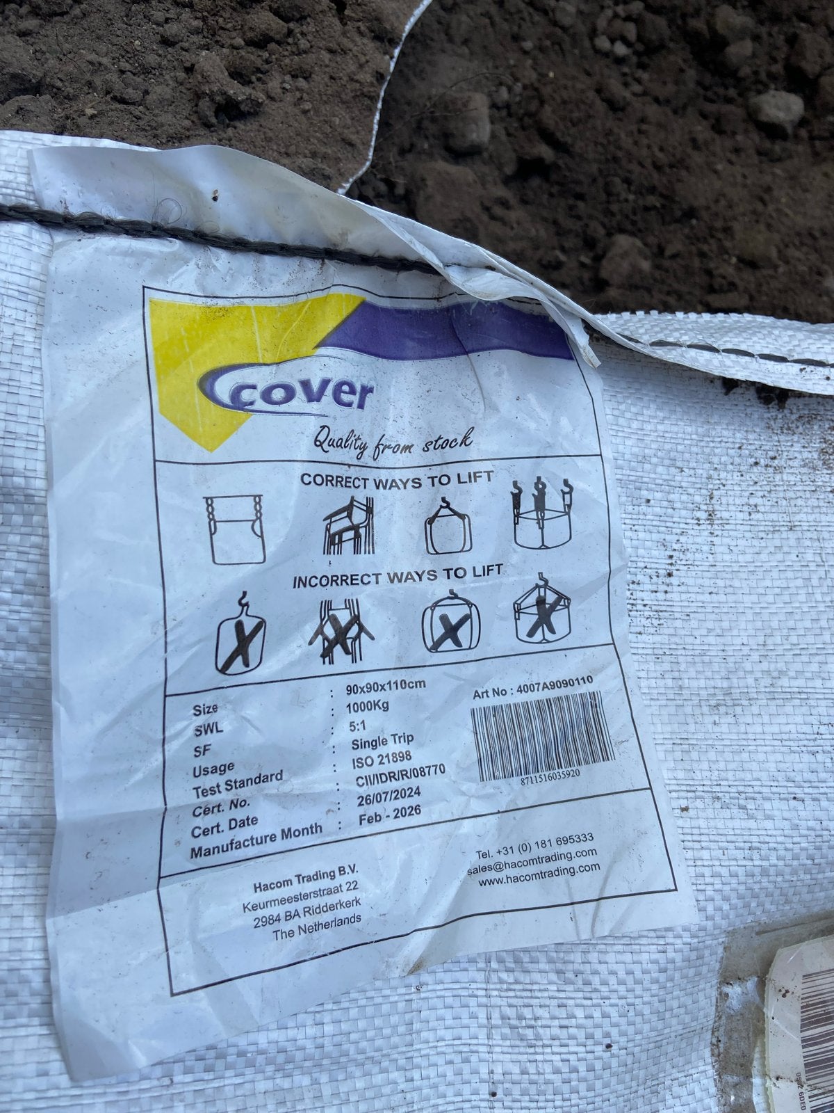 2 Big Bags met Zand - Ideaal voor Tuin of Bouw, Ophalen, Gebruikt, Ophoogzand