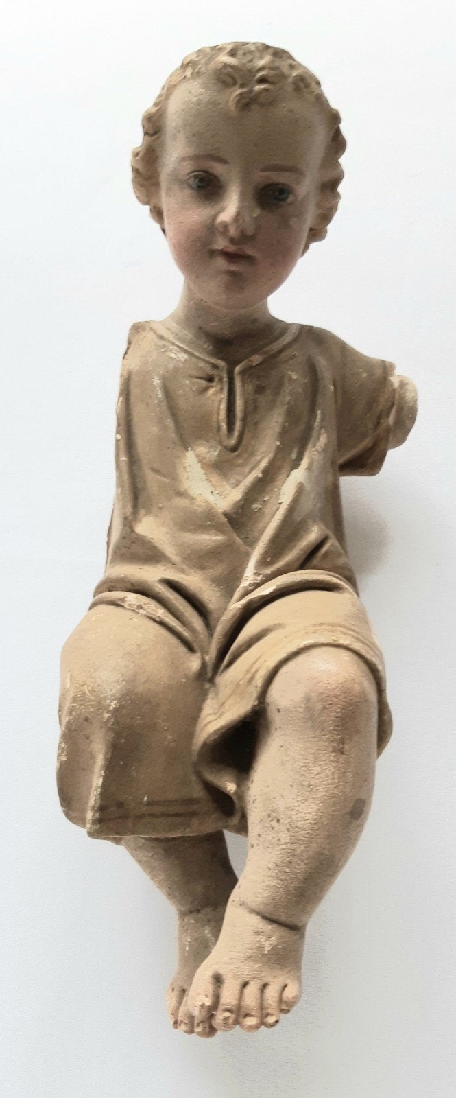 Groot Antiek beeld Kindje Jezus1880 - 1900.Duitsland 28 cm, Antiek en Kunst, Antiek | Religie, Ophalen of Verzenden