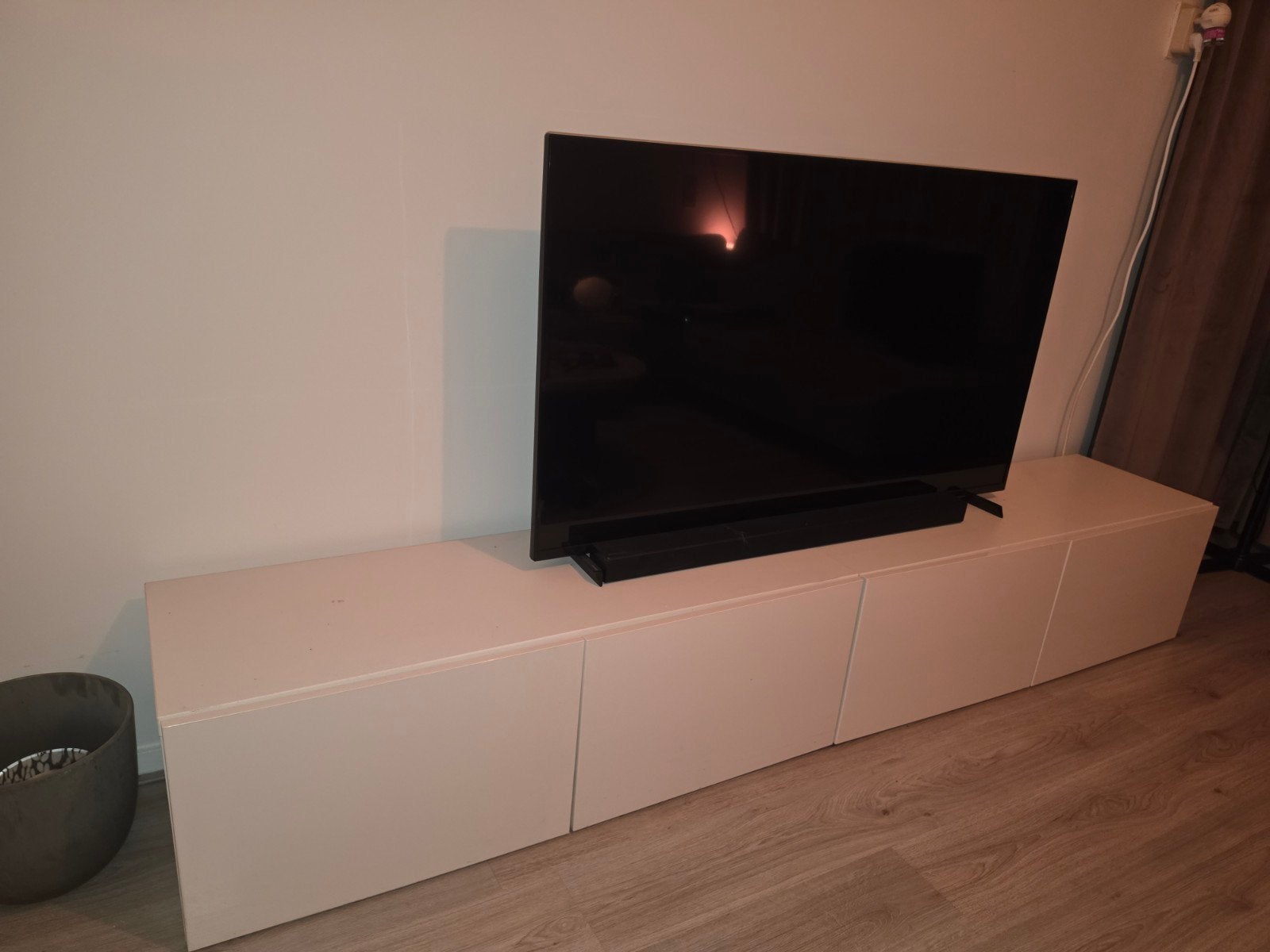 Ikea besta kasten wit, Ophalen, Gebruikt, Vrijstaande haard, Elektrische haard