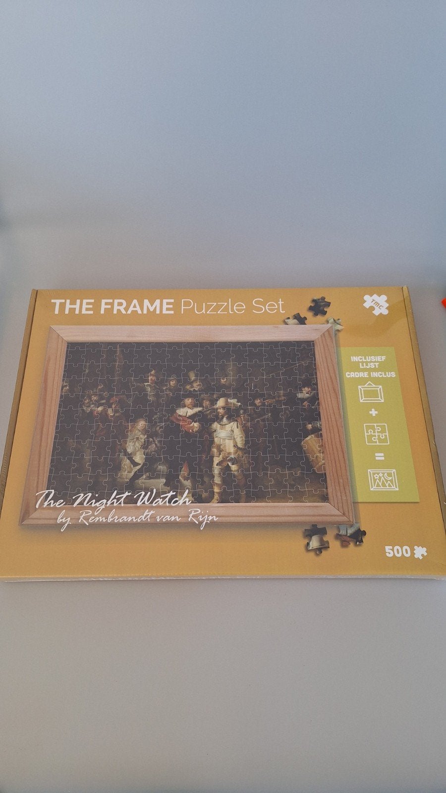 De Nachtwacht Legpuzzel met Lijst - 500 Stukjes, Ophalen of Verzenden, 500 t/m 1500 stukjes, Nieuw, Legpuzzel