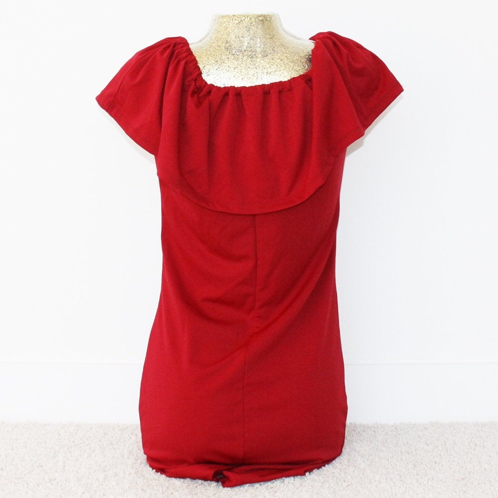 Prachtig Rood Jurkje 73 (M) - 73 € 15,-, Maat 38/40 (M), Ophalen of Verzenden, Boven de knie, Rood