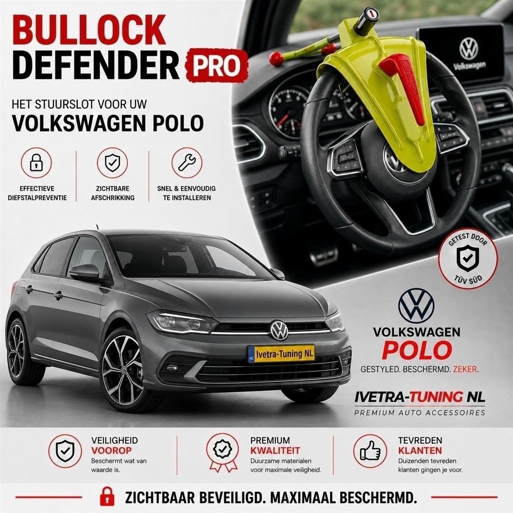 Stuurslot Volkswagen Polo | Bullock Defender, Ophalen of Verzenden, Info@ivetra-tuning.nl | www.ivetra-tuning.nl, Ivetra-Tuning NL