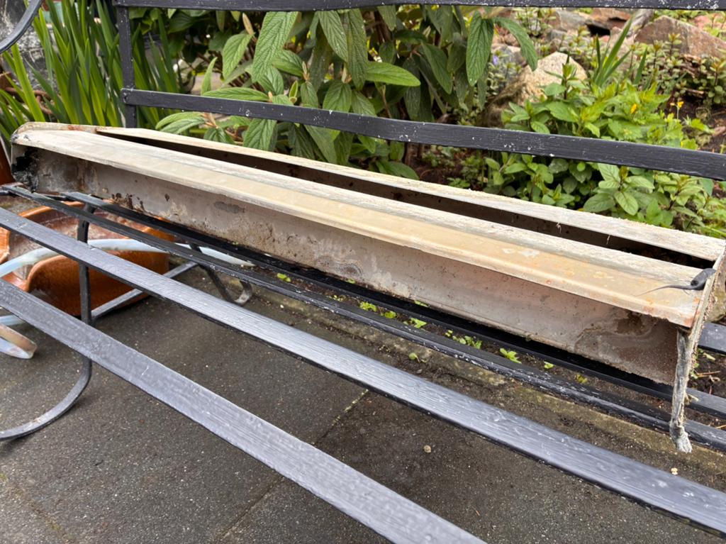 Rvs warerval / overloop 83 cm, Doe-het-zelf en Verbouw, Metalen, Ophalen of Verzenden, Zo goed als nieuw, Overige metalen