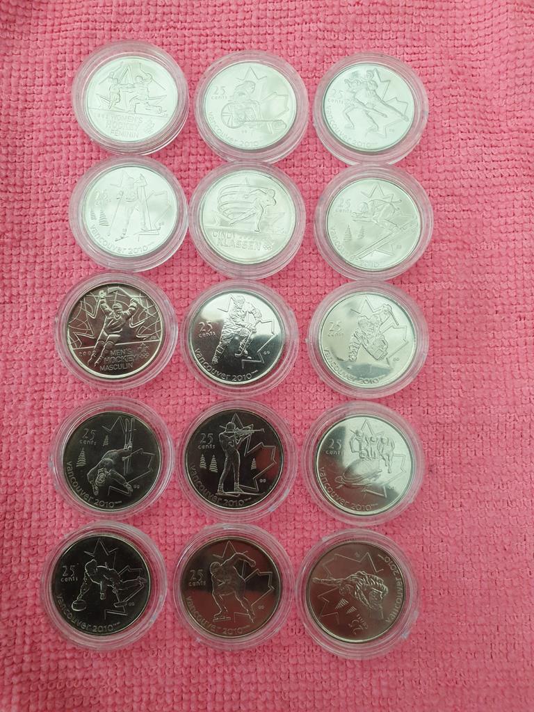 Vancouver 2010, serie 25 cents Canada (k5), Postzegels en Munten, Ophalen of Verzenden, Portugal, 2 euro