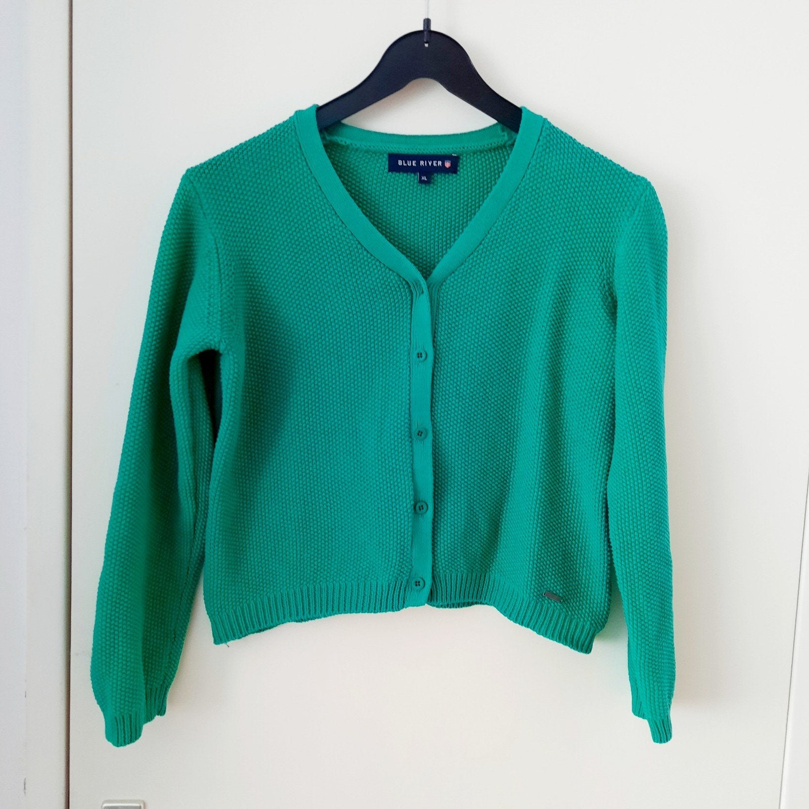 Blue River, felgroen kort vestje - maat XL, Kleding | Dames, Maat 46/48 (XL) of groter, Ophalen of Verzenden, Zo goed als nieuw