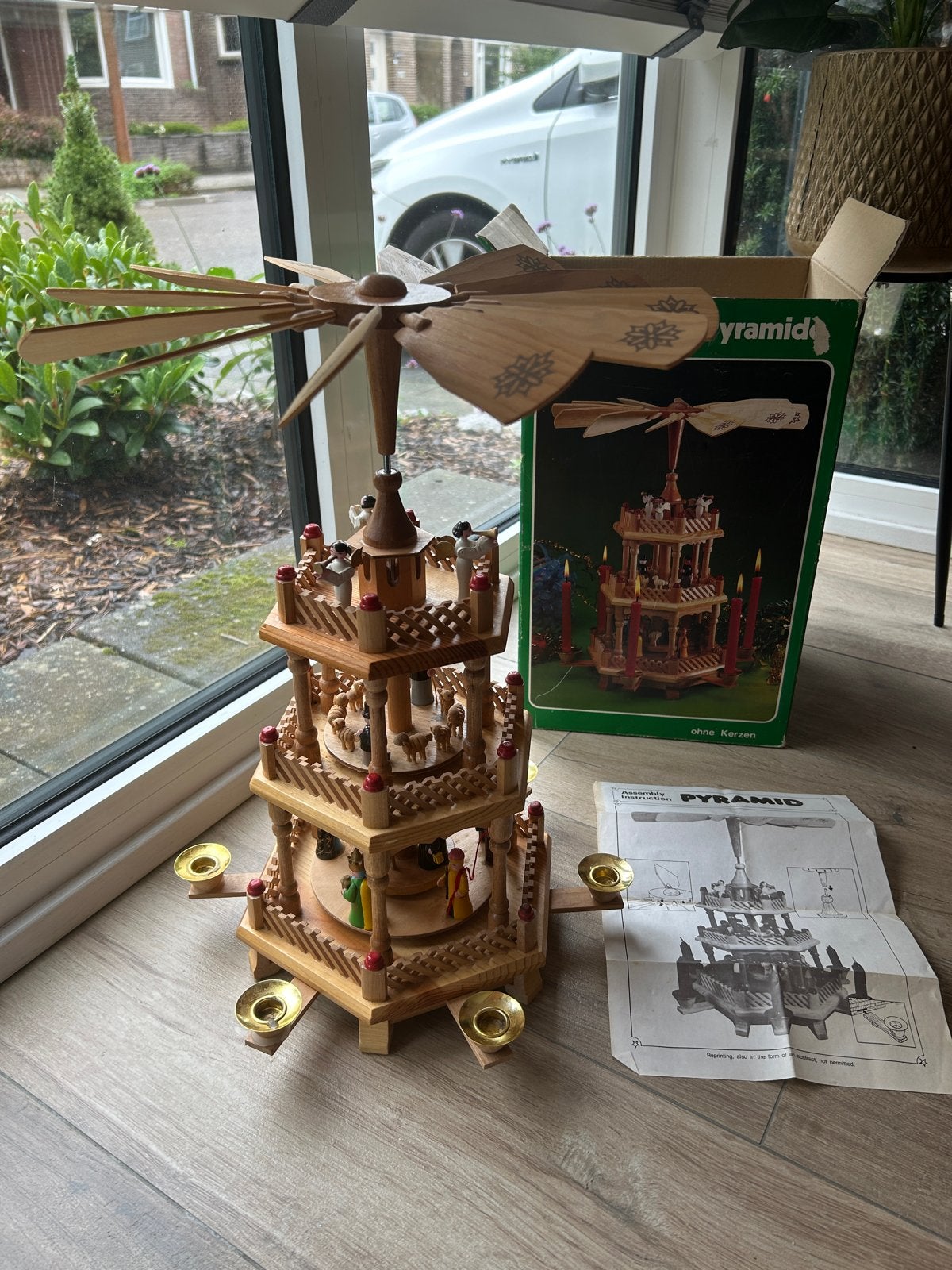 Vintage Duitse kerst piramide, Diversen, Ophalen of Verzenden, Gebruikt