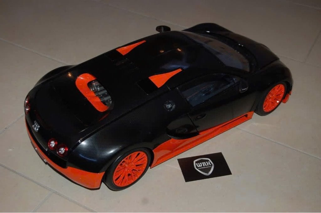 !! SALE !! 1:8 BUGATTI VEYRON 16.4 carbon orange Altaya WRH, Ophalen, Zo goed als nieuw, 1:5 t/m 1:8, Auto