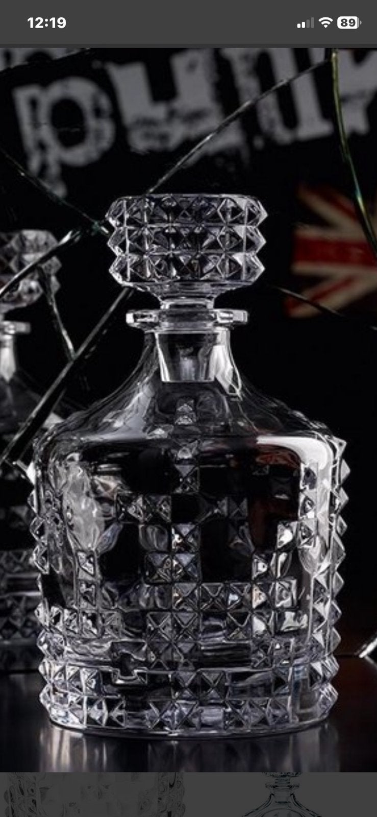 Nachtmann kristal karaf punk, Antiek en Kunst, Antiek | Glas en Kristal, Ophalen of Verzenden
