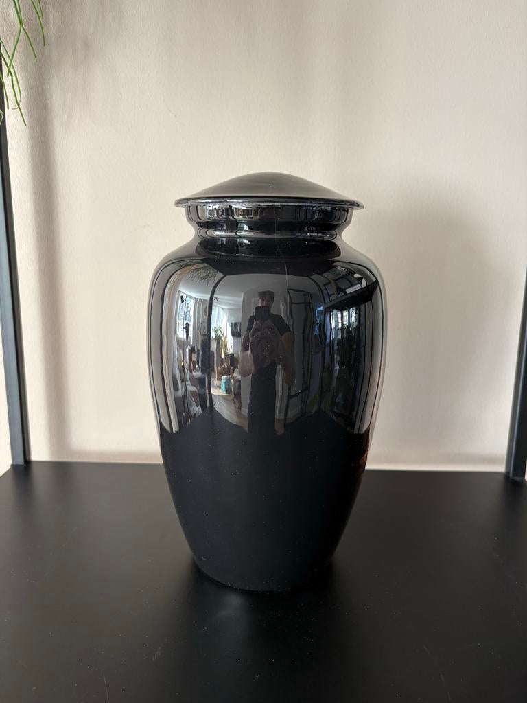 Urn met berglandschap en hert 3,5 liter, Ophalen of Verzenden