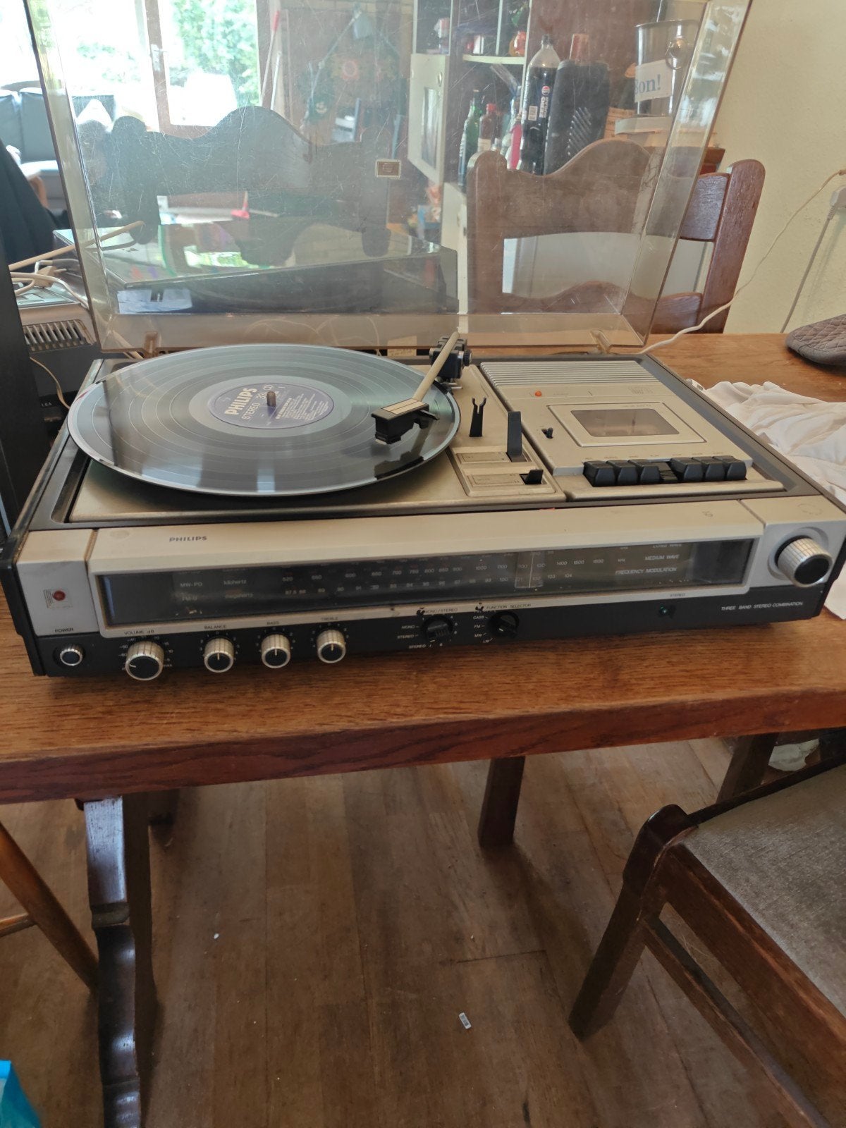 Philips 970 Three band stereo combinatie, Audio, Tv en Foto, Gebruikt, Ophalen, Overige merken, Minder dan 60 watt
