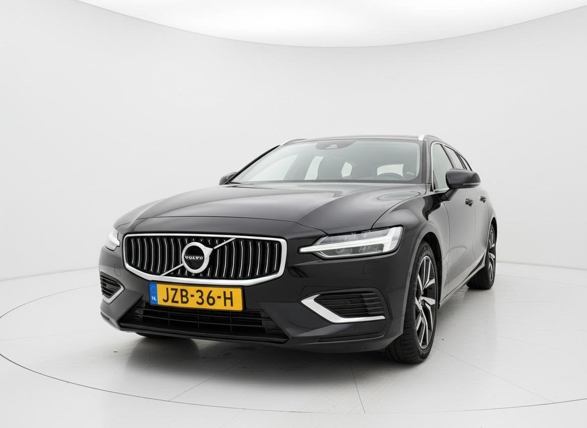Volvo V60 2.0 T6 Recharge AWD Inscription LEER - NAVI - CRUI, Auto's, Volvo, Stof, Gebruikt, Euro 6, 4 cilinders