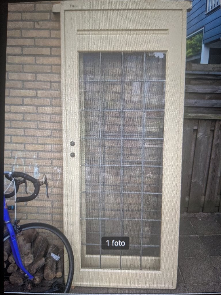 Glas in lood schuifdeur, Ophalen, Gebruikt, 120 cm of meer, Binnendeur