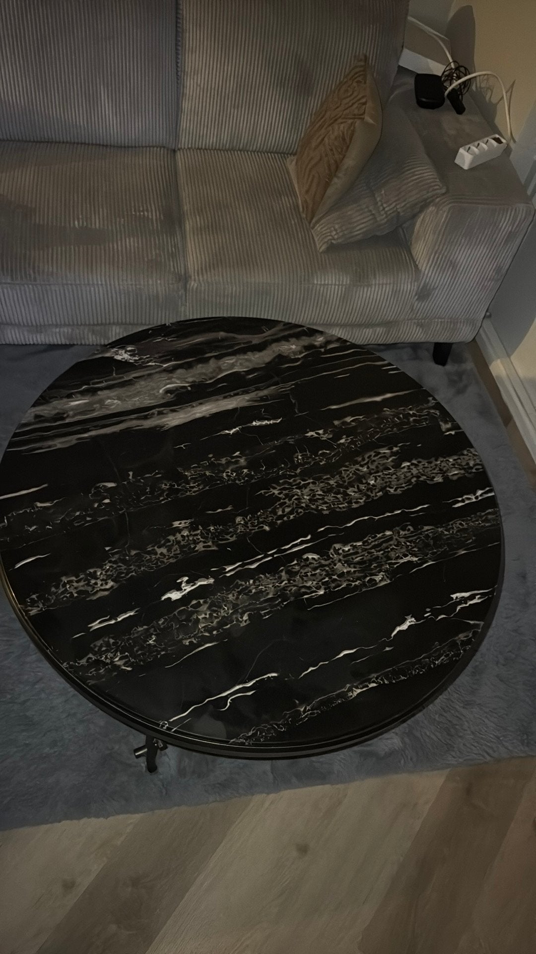 Eichholtz Tomasso salontafel set – echt Portoro marmer, Ophalen, Gebruikt, Rond, 50 tot 100 cm