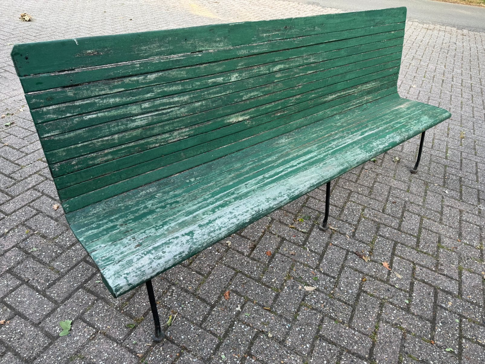 SALE, SALE Trein-wagon bank,gietijzer, hout, stevig, 2.30 b, Ophalen, Gebruikt, Nvt, Nvt