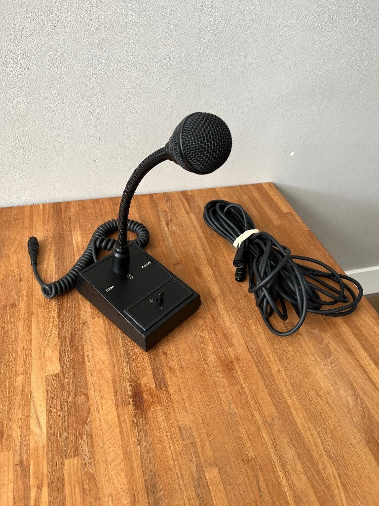 Vintage Philips D 094 microfoon met 10 meter extra kabel., Muziek en Instrumenten, Microfoons, Ophalen of Verzenden, Overige typen
