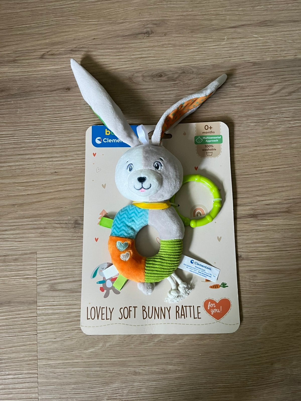 Clementoni Baby - Pluchen Rammelaar Konijn - nieuw, Ophalen of Verzenden, Nieuw, Konijn
