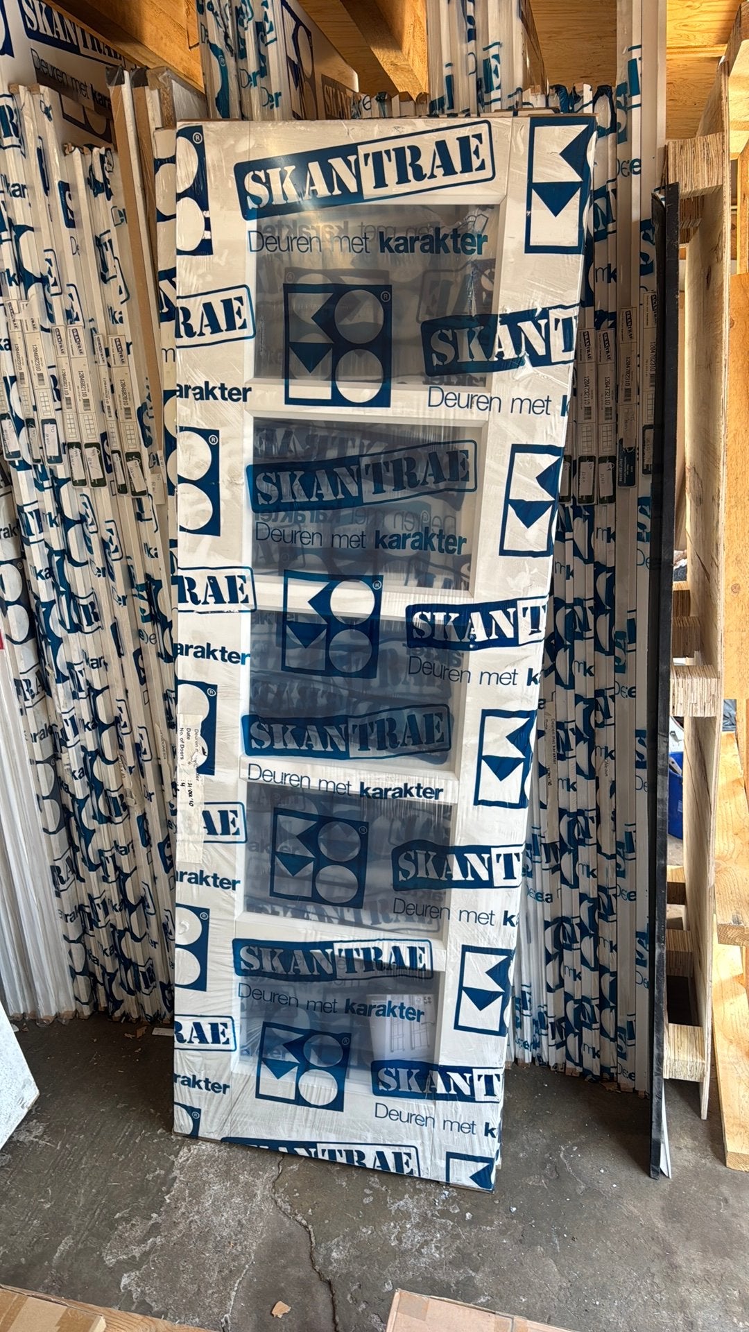3x paneeldeur 68x201.5 cm blank facetglas sks 1206 nr 471