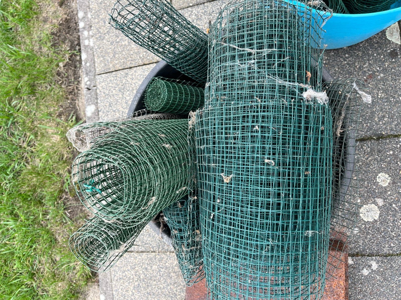 Diverse rollen groen gaas - Ideaal voor tuin en afzetting, Tuin en Terras, Ophalen, Gebruikt, 20 meter of meer, Gaas