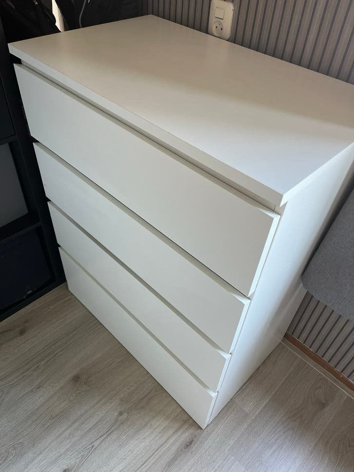 Ikea malm ladekast met 4 laden, Ophalen, Gebruikt, 50 tot 100 cm, 3 of 4 laden