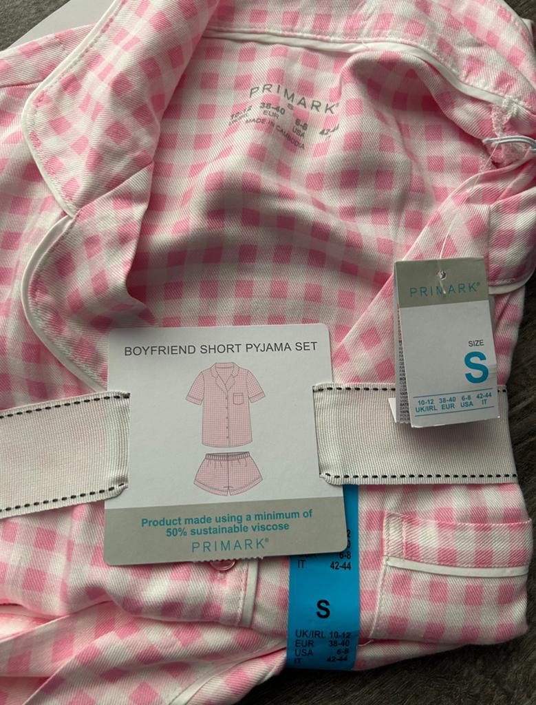 Roze/witte ruitjes pyjama, maat S, Ophalen of Verzenden, Nieuw, Maat 36 (S)