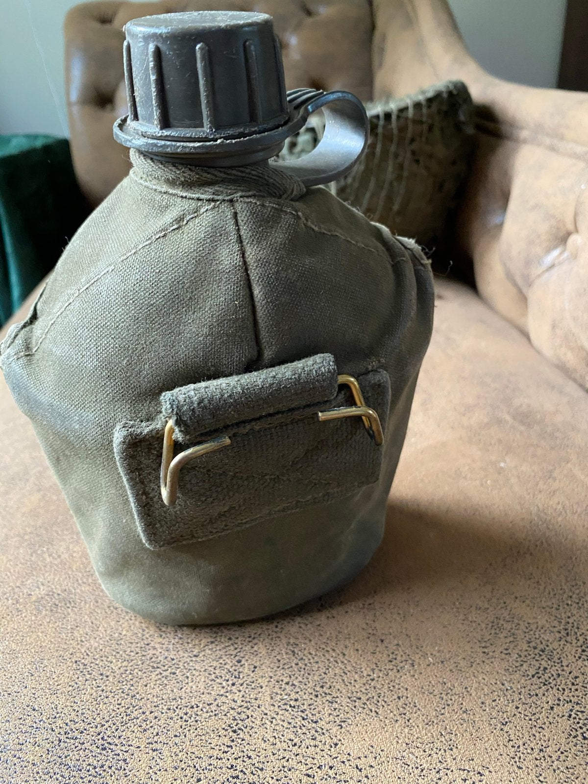 Vintage militaire veldfles met hoes, Ophalen of Verzenden, Landmacht, Overige gebieden, Overige typen