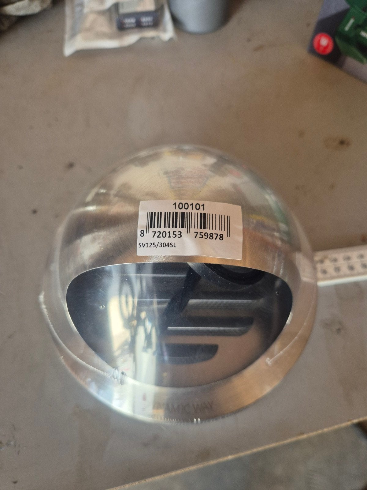 Bolrooster buitengevel ventilatie, Ophalen, Afvoer, Pvc, Nieuw