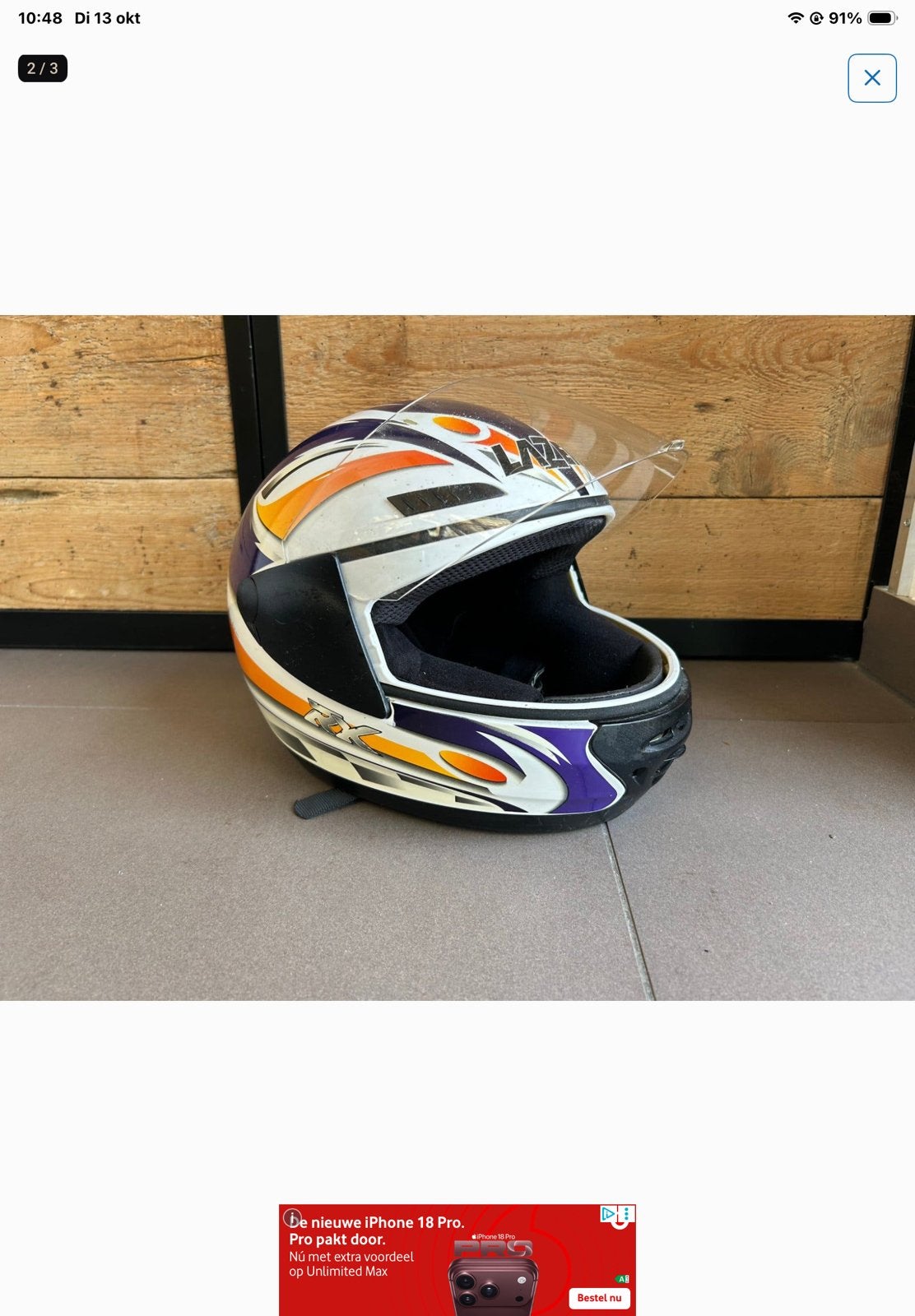 Lazer Motor/brommer helm maat M, Motoren, Lazer, M, Ophalen of Verzenden, Integraalhelm