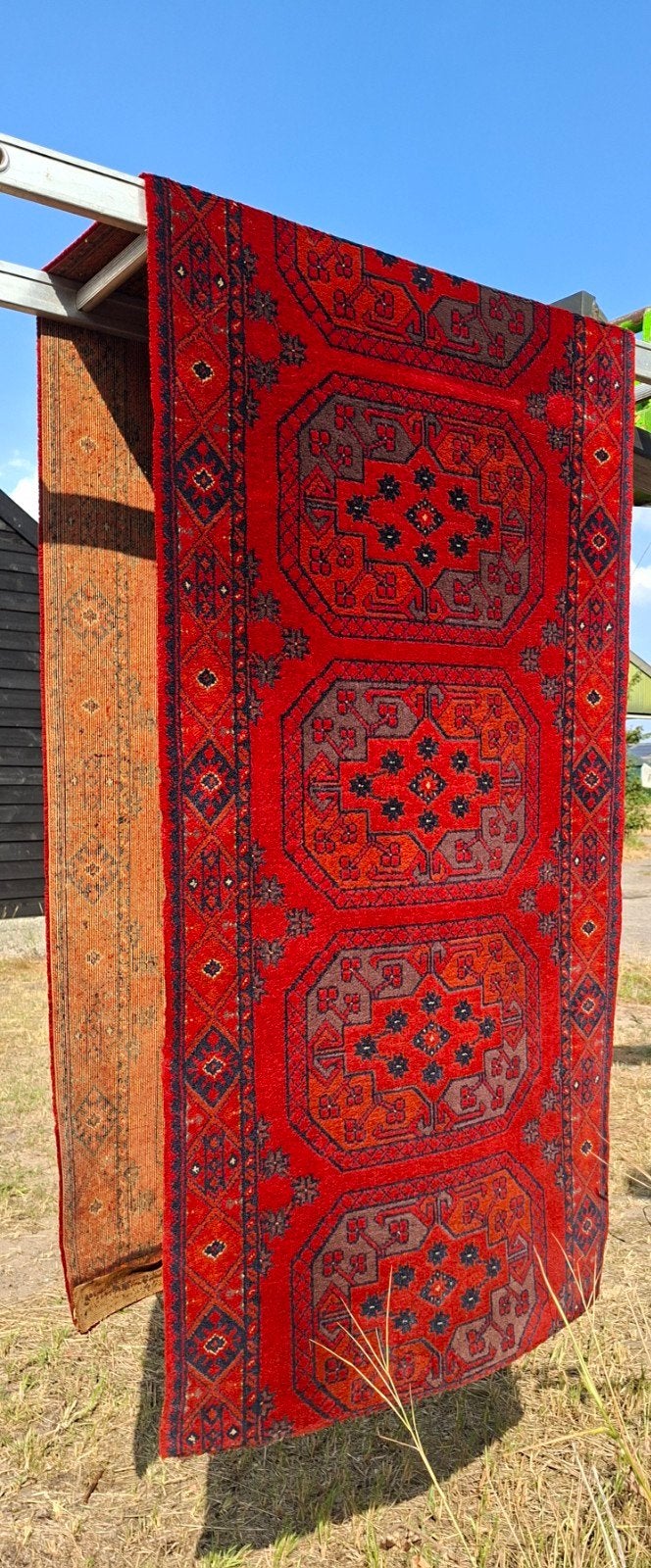Vloerkleed, Loper, Gangloper, 3,65m lang, Rood, Ophalen