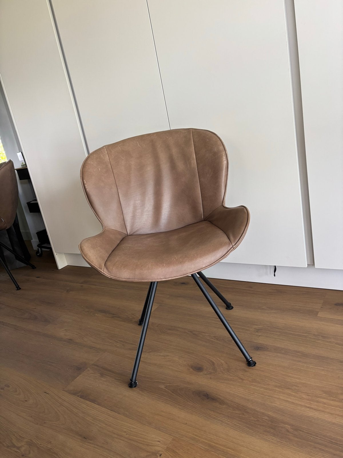 4x Butterfly stoelen - De Ruijter Meubel - Zo goed als nieuw, Ophalen, Bruin, Leer, Zo goed als nieuw
