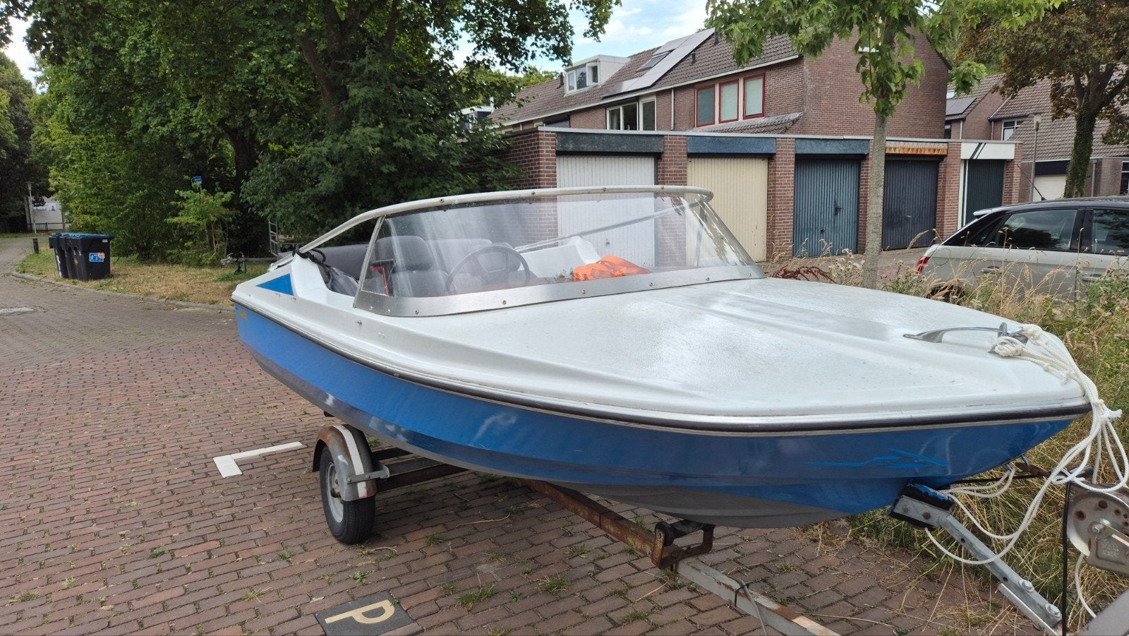 Speedboot met 9.9pk Mercury motor en trailer, Watersport en Boten, Ophalen, Gebruikt, 1.90 meter, 10 pk
