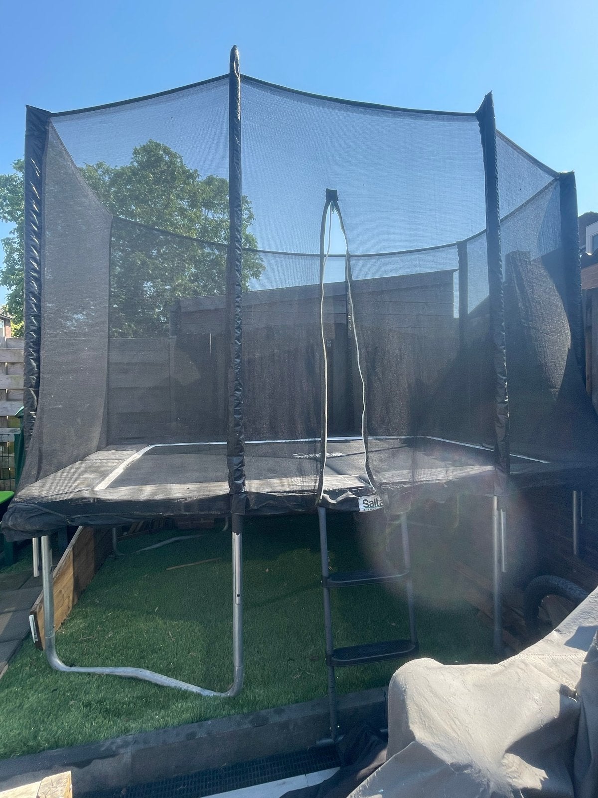 Salta Trampoline met veiligheidsnet en ladder, Ophalen, Gebruikt