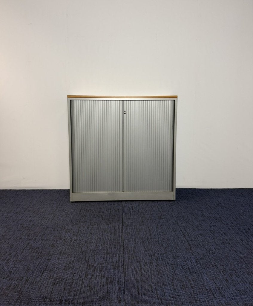 Roldeurkast Ahrend, aluminium, H 120 x B 120 x D 45 cm., Huis en Inrichting, Bureaus, Ophalen, Gebruikt