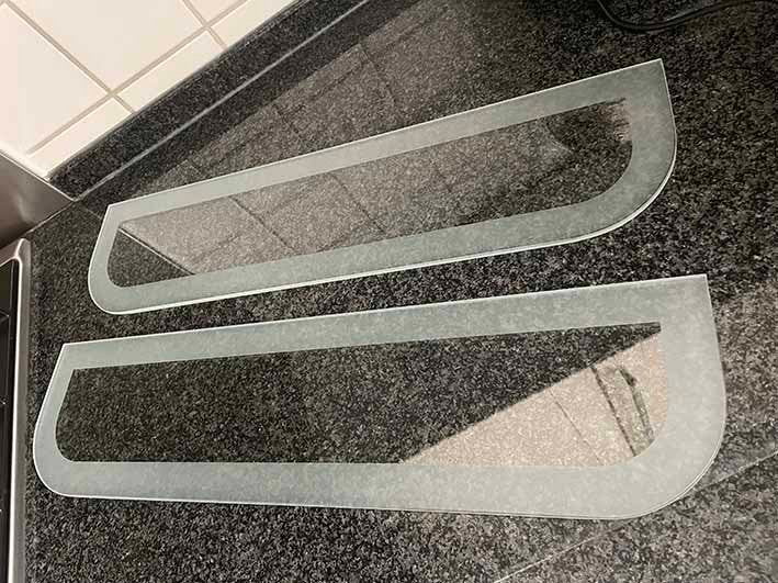 Glaspaneel glas legplank wandpaneel rondo mat / helder Nieuw, Ophalen of Verzenden, Nieuw