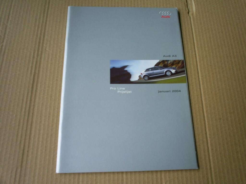 Audi A3 Proline Prijslijst 1 / 2004 28 pag., Verzenden, Zo goed als nieuw, Audi