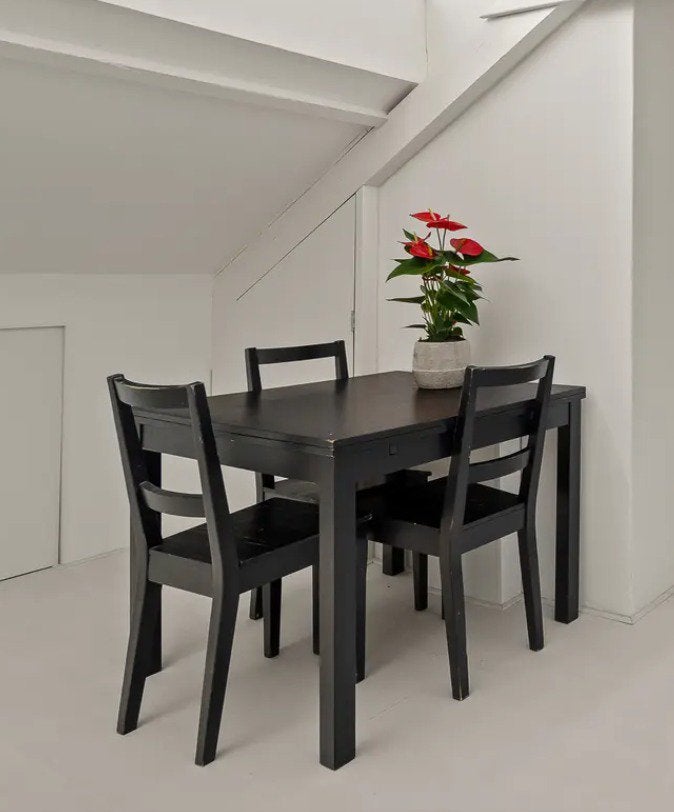 Uitschuifbare tafel met stoelen, Ophalen, Gebruikt, Rechthoekig, 50 tot 100 cm