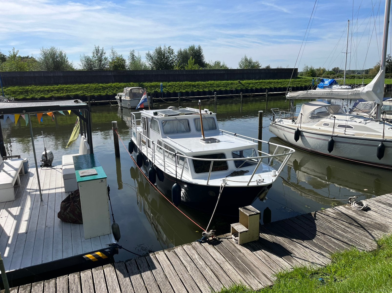 Stalen kruiser 9,5m dubbel sturing OPKNAPPER, Watersport en Boten, Boottrailers, Gebruikt, Overige typen, Ophalen